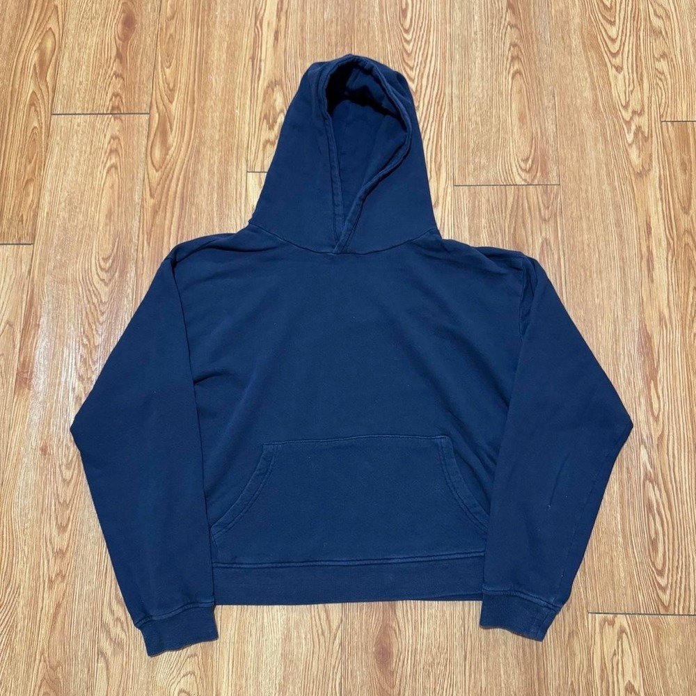 Marine Layer Women's Hoodie Medium Blue Pullover Cotton 14894 Cropped